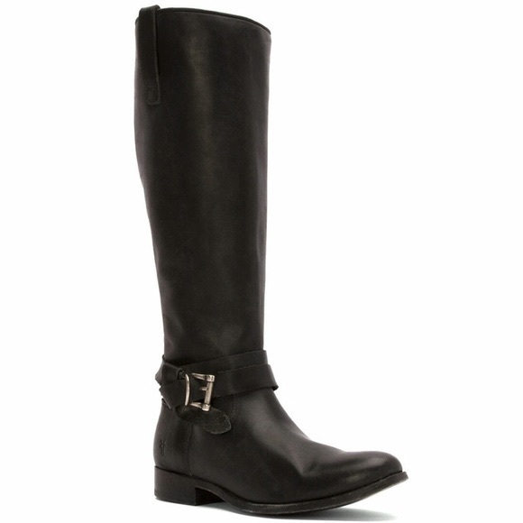 NIB Frye Melissa Knot Tall Riding Boot Black Sz 5.5 - Picture 2 of 3